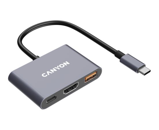 CANYON hub DS-4 3in1 USB-C Grey