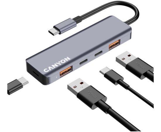 CANYON hub DS-18 5in1 USB-C Grey