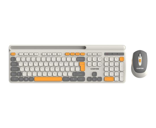 CANYON HSET-W5 EN Keyboard+Mouse AAA+AA Wireless Beige