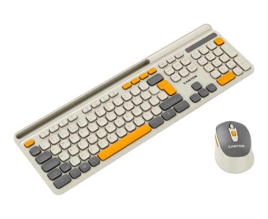 CANYON HSET-W5 EN Keyboard+Mouse AAA+AA Wireless Beige
