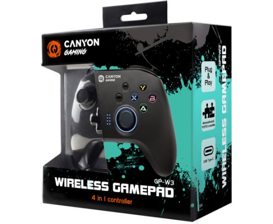 CANYON gamepad GP-W3 Android/Nintendo/PC/PS3 Wireless Black
