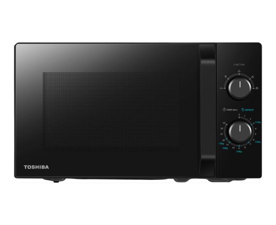 Microwave oven, volume 20L, mechanical control, 800W, 5 power levels, LED lighting, defrosting, cooking end signal, black