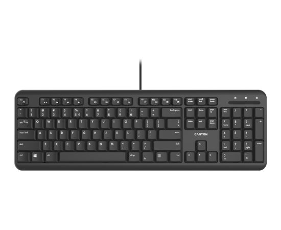 CANYON keyboard HKB-20 EN/RU Velvet Wired  Black