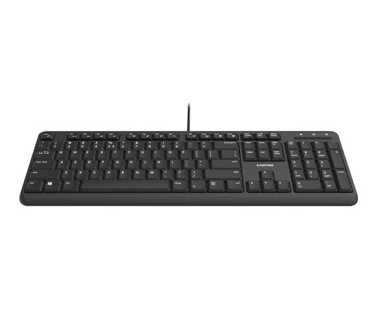 CANYON keyboard HKB-20 EN/RU Velvet Wired  Black