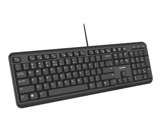 CANYON keyboard HKB-20 EN/RU Velvet Wired  Black