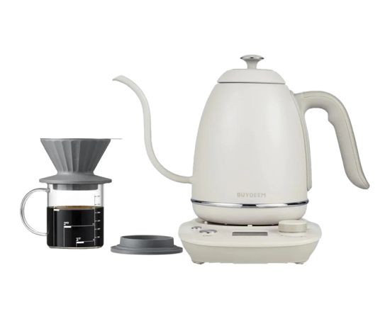 BUYDEEM Electric Gooseneck Coffee Kettle, model K821, color Oat White EU