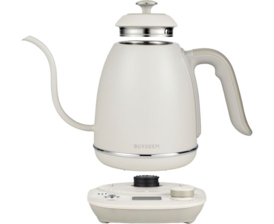 BUYDEEM Electric Gooseneck Coffee Kettle, model K821, color Oat White EU