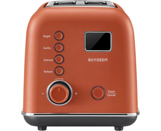 BUYDEEM 2 Slice Automatic Metal Toaster, model DT730E, color Koi Red, EU