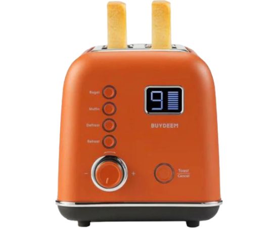 BUYDEEM 2 Slice Automatic Metal Toaster, model DT730E, color Koi Red, EU