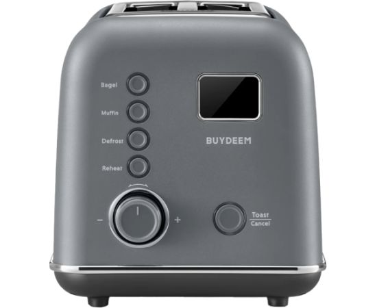 BUYDEEM 2 Slice Automatic Metal Toaster, model DT730E, color Ink Grey, EU