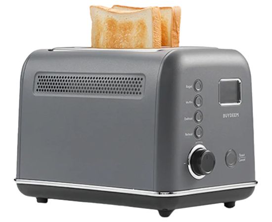BUYDEEM 2 Slice Automatic Metal Toaster, model DT730E, color Ink Grey, EU