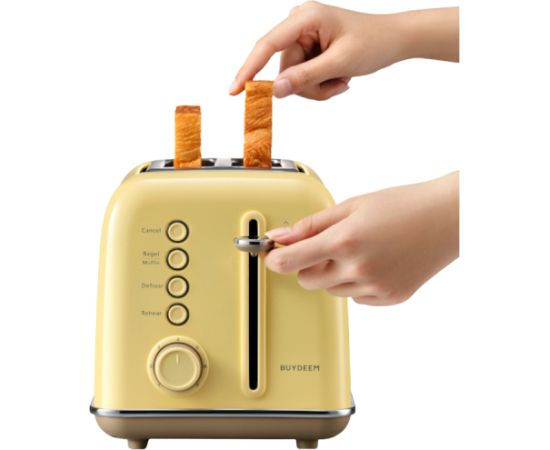BUYDEEM 2 Slice Toaster, model DT620E, color Mellow Yellow, EU