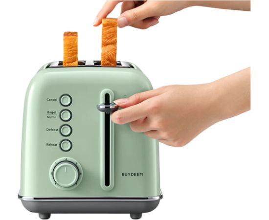 BUYDEEM 2 Slice Toaster, model DT620E, color Cozy Greenish, EU