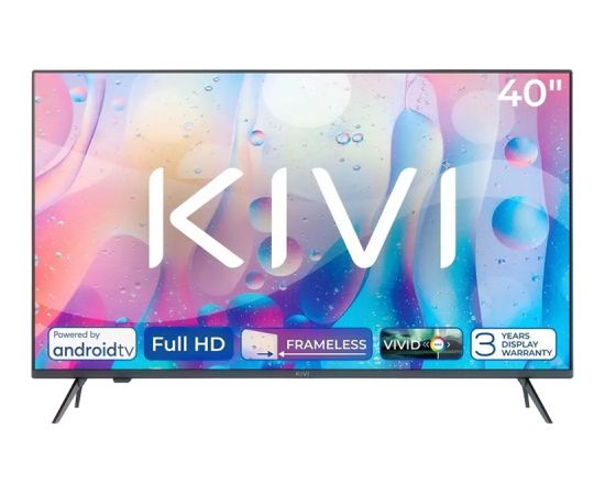 JVC 40", HD, Android TV 11, Black, 1920x1080, 60 Hz, AV1, Sound 2x8W, 37 kWh/1000h, Energy E, WiFi5G, BT5.1, 3xHDMI, 2xUSB, Blue Remote, 24 months