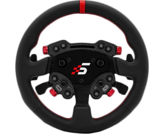 SIMAGIC GT1 Round Steering Wheel with GT Pro Hub(K)| Shifter & Clutch Paddles, Leather,QR70 Included. S207