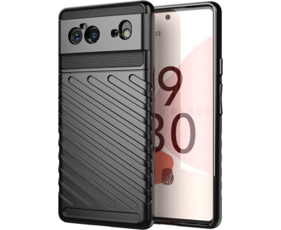 Hurtel   Thunder Case Flexible Tough Rugged Cover TPU Case for Google Pixel 6 black