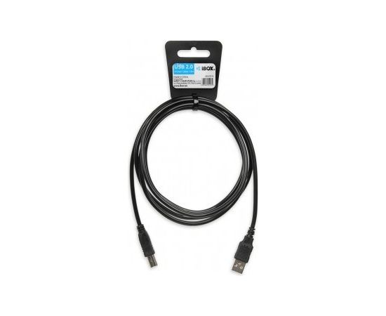 iBox IKU2D USB cable 1.8 m USB 2.0 USB A USB B Black