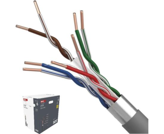 Emos Kabelis F/UTP CAT6 23AWG, ciets, vara, Eca CU