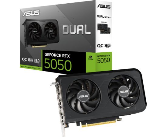 Graphics Card ASUS NVIDIA GeForce RTX 5050 8 GB GDDR6 128 bit PCIE 5.0 16x Dual Slot Fansink DUAL-RTX5050-O8G