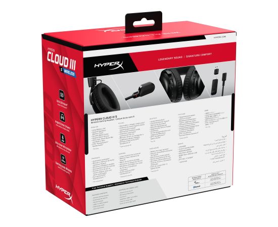 HEADSET HYPERX CLOUD III S WRL/WL BK GAM A59YZAA HYPERX