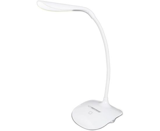 Esperanza ELD103W FLEKSIBLA 3W LED GALDA LAPMA 3-GAISMAS LĪMEŅI AC USB 5V / 4X AAA BATEREJU STRĀVAS AVOTS