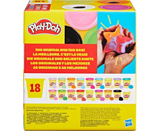 PLAY-DOH Plastilīna trauciņi, 18 gab.