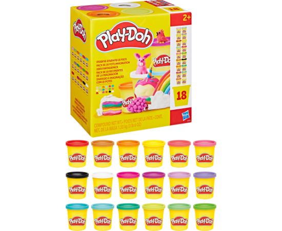 PLAY-DOH Plastilīna trauciņi, 18 gab.