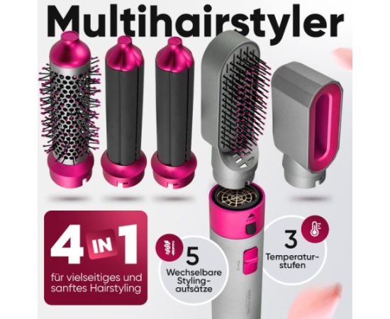 Hot air styler ProfiCare, gray-pink