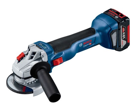 Bosch Cordless Combo Kit GSB 18V-45 + GWS 18V-10 + GBH 18V-22, hammer drill (blue, 2x Li-Ion battery 5.0Ah, 1x Li-Ion battery ProCORE18V 5.5Ah, tool bag)