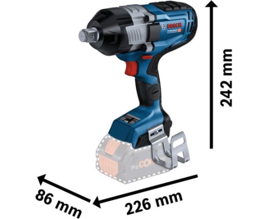 Bosch cordless impact wrench BITURBO GDS 18V-1600 HC Professional, 18Volt (blue/black, 2x battery ProCORE18V 8.0Ah, 3/4", in L-BOXX)