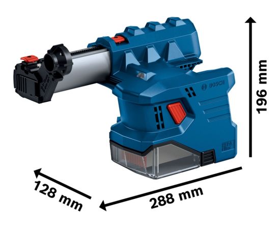 Bosch cordless dust extractor GDE 18V-12 Professional, attachment (blue, without battery and charger)