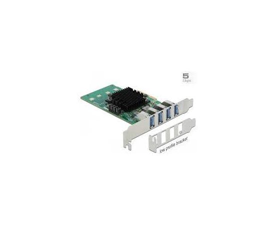 DeLOCK DeLOCK PCIe x4>4x ext. USB 3.0 Quad C.LP