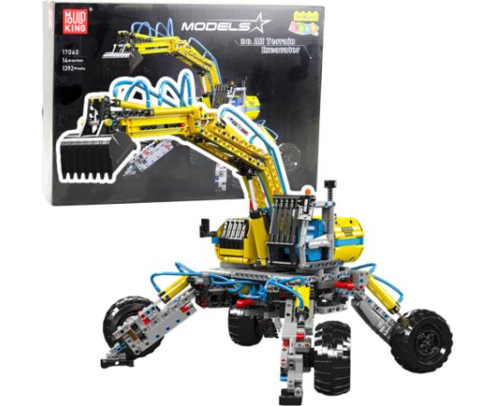Leantoys Construction Bricks Mobile All Terrain Excavator 1392 pcs.