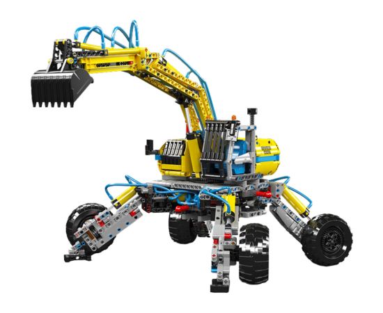 Leantoys Construction Bricks Mobile All Terrain Excavator 1392 pcs.