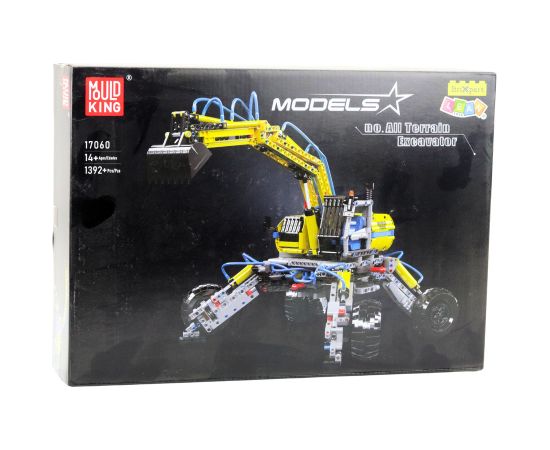 Leantoys Construction Bricks Mobile All Terrain Excavator 1392 pcs.