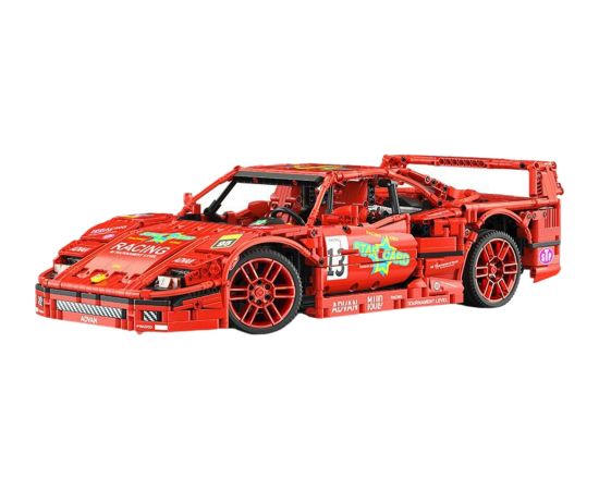 Leantoys Construction Bricks Sports Car Racing Red 1:10 2688 pcs.