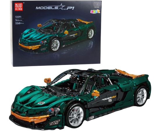 Leantoys Construction Bricks Sports Car Green 1:8 P1 3268pcs