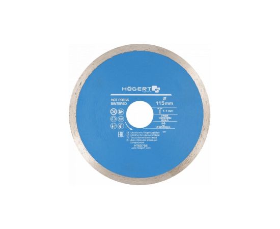 Dimanta griešanas disks Hogert HT6D756; 115x22,23x1,1 mm