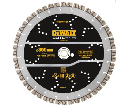Dimanta griešanas disks DeWalt DT20465-QZ; 350x25,4 mm
