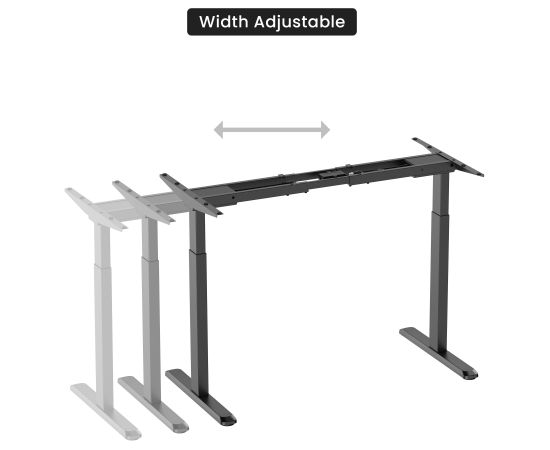 Adjustable Height Table Frame Up Up Bjorn, Black