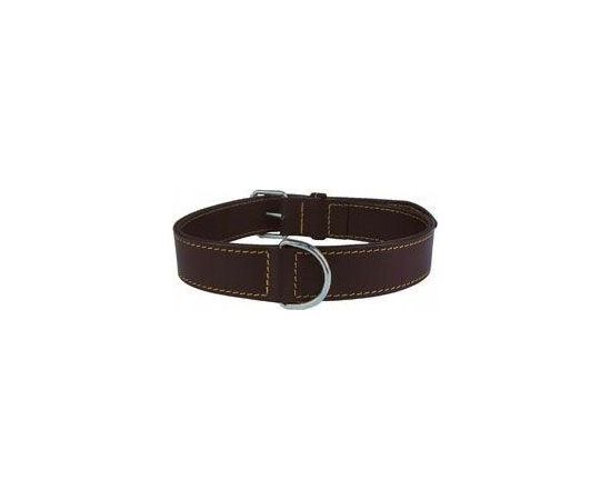 Zolux LEATHER LINED COLLAR 65MM BRN