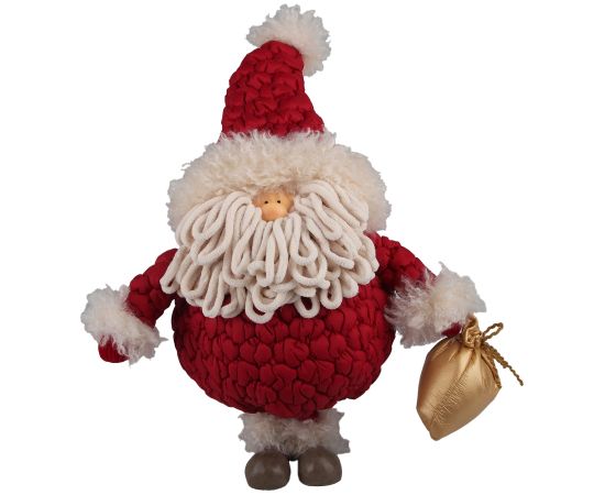 Decoration FAB CLAUS H48cm, santa, red