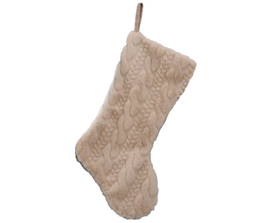 Christmas stocking FUN SWEET H53.3cm, beige