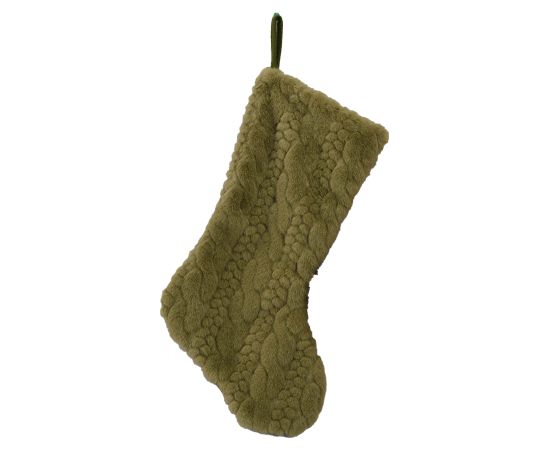 Christmas stocking FUN SWEET H53.3cm, green