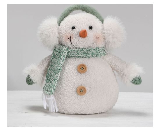 Decoration FUN EKE H26cm, snowman, green