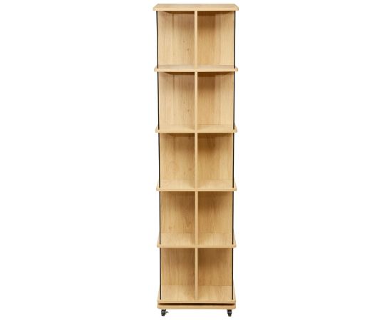 Bookshelf FERDIE swivel 45x45xH176cm, ash/black