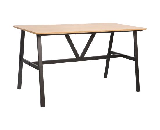 Dining table SVEA 140x70xH76cm, ash/black
