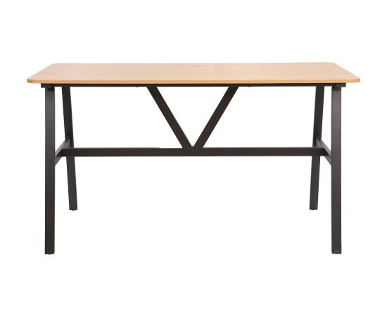 Dining table SVEA 140x70xH76cm, ash/black