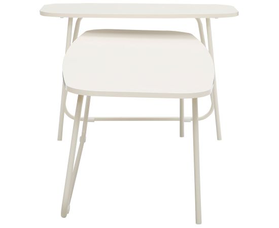 Coffee table DUO 2pcs 120x48xH40cm, 75x40xH48cm, light wood/beige