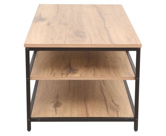 Coffee table DIMITRA 100x50xH40cm, rustic/black